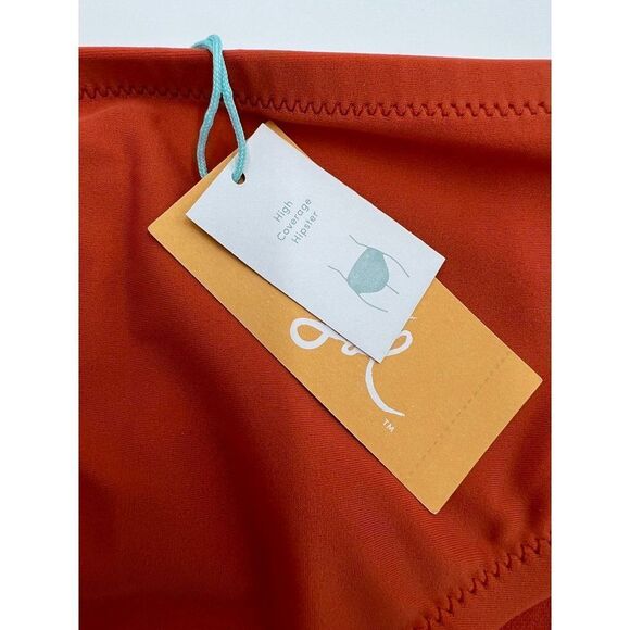 Brand New Kona Sol Women's String Orange Bikini Bottom Size 16 W/18 W Swimwear - Picture 4 of 6